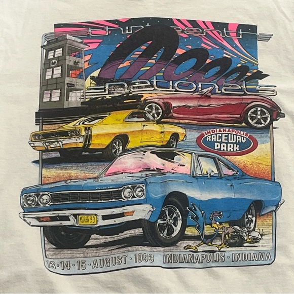 Vintage Single stitch 1993 mopar nationals 90’s racing t shirt - Picture 2 of 11